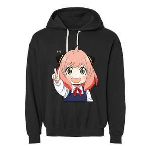 Funny Emotion Smile Heh. A Cute Girl For Family Holidays Garment-Dyed Fleece Hoodie