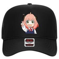 Funny Emotion Smile Heh. A Cute Girl For Family Holidays High Crown Mesh Back Trucker Hat