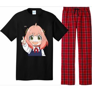 Funny Emotion Smile Heh. A Cute Girl For Family Holidays Pajama Set