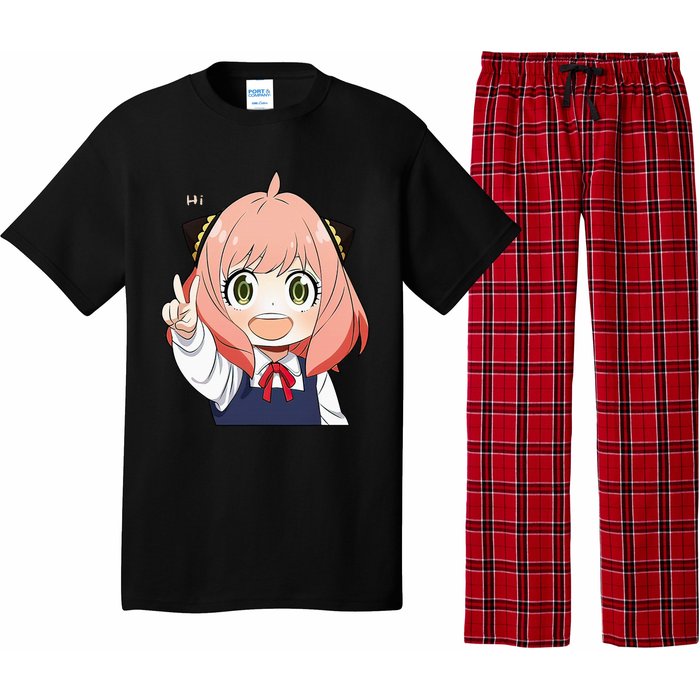 Funny Emotion Smile Heh. A Cute Girl For Family Holidays Pajama Set