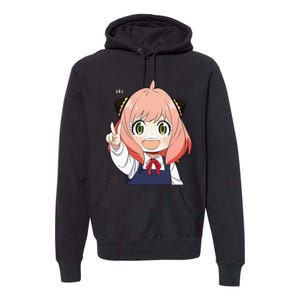 Funny Emotion Smile Heh. A Cute Girl For Family Holidays Premium Hoodie