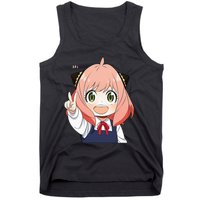 Funny Emotion Smile Heh. A Cute Girl For Family Holidays Tank Top