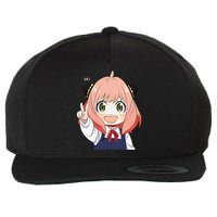 Funny Emotion Smile Heh. A Cute Girl For Family Holidays Wool Snapback Cap