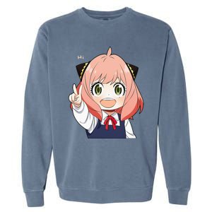 Funny Emotion Smile Heh. A Cute Girl For Family Holidays Garment-Dyed Sweatshirt