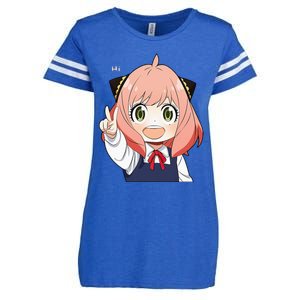 Funny Emotion Smile Heh. A Cute Girl For Family Holidays Enza Ladies Jersey Football T-Shirt