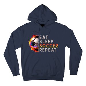 Funny Eat Sleep Soccer Repeat Soccer Player Hoodie