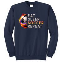 Funny Eat Sleep Soccer Repeat Soccer Player Sweatshirt