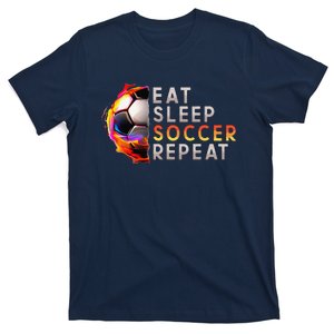 Funny Eat Sleep Soccer Repeat Soccer Player T-Shirt