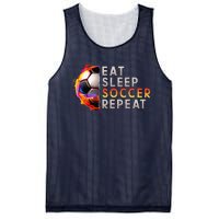 Funny Eat Sleep Soccer Repeat Soccer Player Mesh Reversible Basketball Jersey Tank