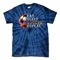 Funny Eat Sleep Soccer Repeat Soccer Player Tie-Dye T-Shirt