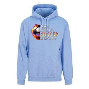 Funny Eat Sleep Soccer Repeat Soccer Player Unisex Surf Hoodie