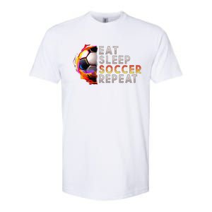 Funny Eat Sleep Soccer Repeat Soccer Player Softstyle CVC T-Shirt