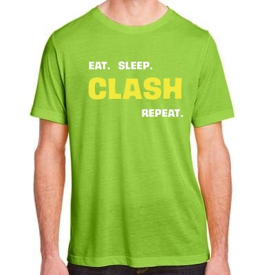 Funny Eat Sleep Clash Repeat Gaming Cute Gift Adult ChromaSoft Performance T-Shirt