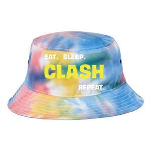 Funny Eat Sleep Clash Repeat Gaming Cute Gift Tie Dye Newport Bucket Hat