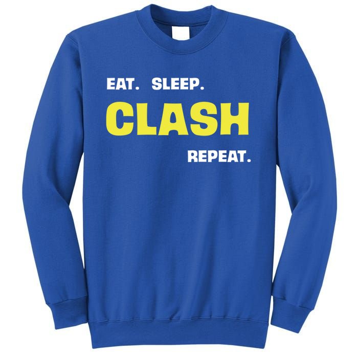 Funny Eat Sleep Clash Repeat Gaming Cute Gift Sweatshirt