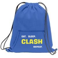 Funny Eat Sleep Clash Repeat Gaming Cute Gift Sweatshirt Cinch Pack Bag