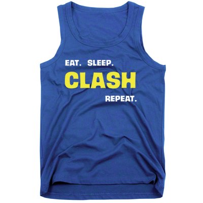 Funny Eat Sleep Clash Repeat Gaming Cute Gift Tank Top