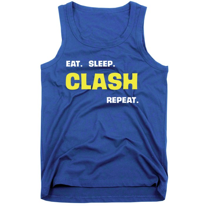 Funny Eat Sleep Clash Repeat Gaming Cute Gift Tank Top