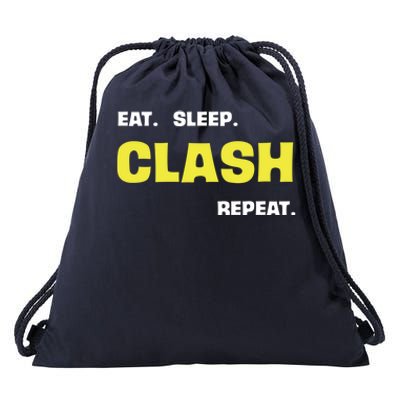 Funny Eat Sleep Clash Repeat Gaming Cute Gift Drawstring Bag