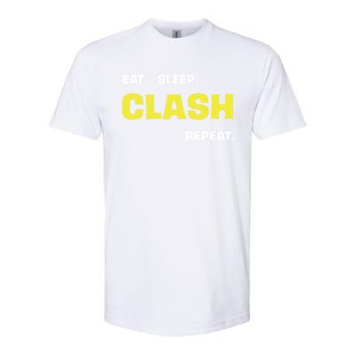 Funny Eat Sleep Clash Repeat Gaming Cute Gift Softstyle CVC T-Shirt