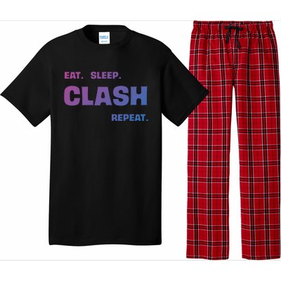 Funny Eat Sleep Clash Repeat Gaming Cool Gift Pajama Set