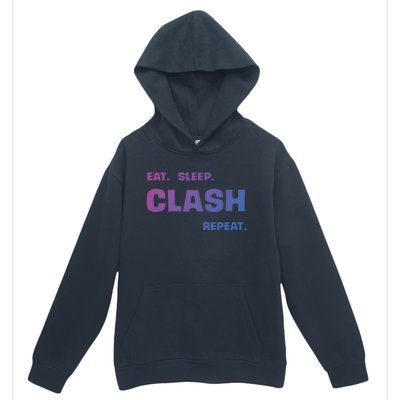 Funny Eat Sleep Clash Repeat Gaming Cool Gift Urban Pullover Hoodie