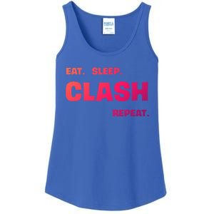 Funny Eat Sleep Clash Repeat Gaming Cool Gift Ladies Essential Tank