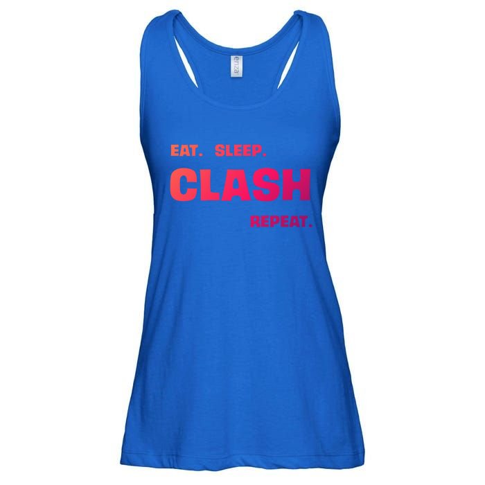 Funny Eat Sleep Clash Repeat Gaming Cool Gift Ladies Essential Flowy Tank