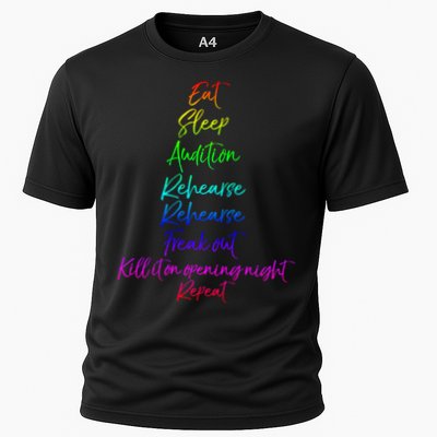 Funny Eat Sleep Audition Rehearse Freak Out Kill It Repeat Gift Performance Shirt