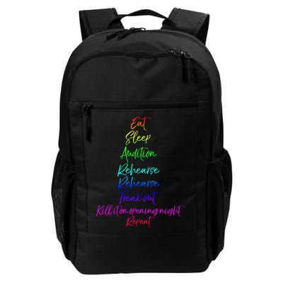 Funny Eat Sleep Audition Rehearse Freak Out Kill It Repeat Gift Backpack
