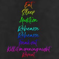 Funny Eat Sleep Audition Rehearse Freak Out Kill It Repeat Gift Adult Drive Performance Visor
