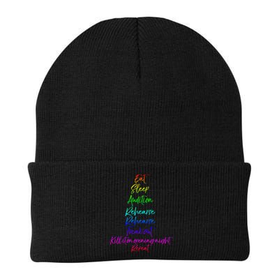 Funny Eat Sleep Audition Rehearse Freak Out Kill It Repeat Gift Beanie