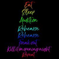 Funny Eat Sleep Audition Rehearse Freak Out Kill It Repeat Gift Flat Bill Trucker Hat