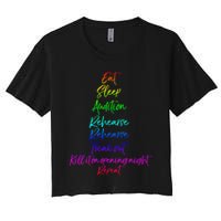 Funny Eat Sleep Audition Rehearse Freak Out Kill It Repeat Gift Crop Top