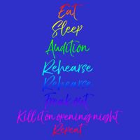 Funny Eat Sleep Audition Rehearse Freak Out Kill It Repeat Gift Zip Tote Bag