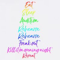 Funny Eat Sleep Audition Rehearse Freak Out Kill It Repeat Gift Garment-Dyed Sweatshirt