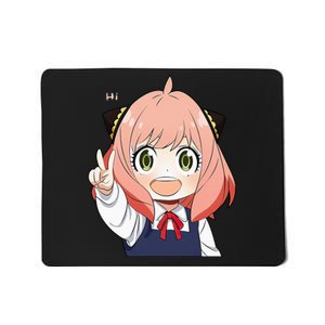 Funny Emotion Smile Hi. A Cute Girl For Family Holidays Mousepad