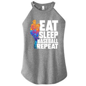 Funny Eat Sleep Baseball Repeat Gift Women’s Perfect Tri Rocker Tank