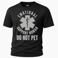 Funny Emotional Support Human Do Not Pet Cooling Performance Crew T-Shirt