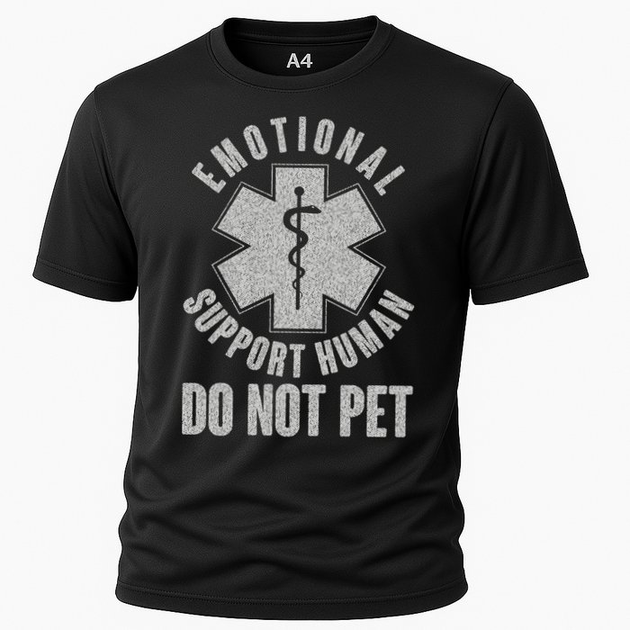 Funny Emotional Support Human Do Not Pet Cooling Performance Crew T-Shirt