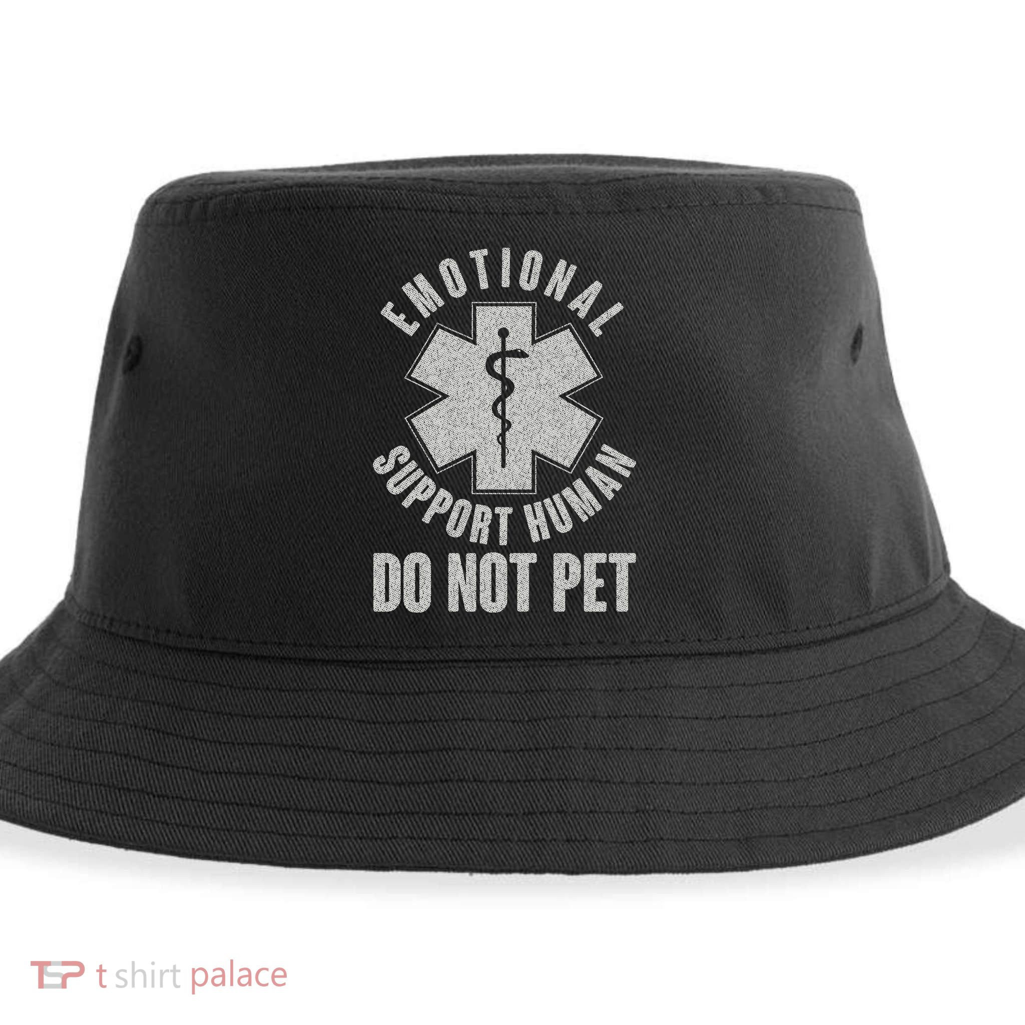 Funny Emotional Support Human Do Not Pet Sustainable Bucket Hat