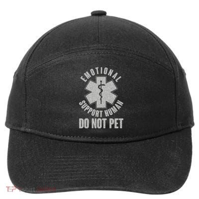 Funny Emotional Support Human Do Not Pet 7-Panel Snapback Hat