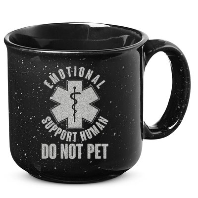 Funny Emotional Support Human Do Not Pet 15oz Campfire Ceramic Mug