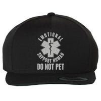 Funny Emotional Support Human Do Not Pet Wool Snapback Cap