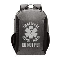 Funny Emotional Support Human Do Not Pet Vector Backpack
