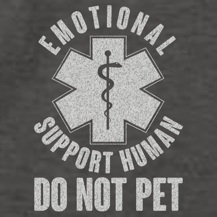 Funny Emotional Support Human Do Not Pet Vector Backpack