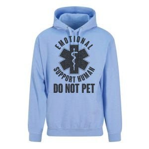 Funny Emotional Support Human Do Not Pet Unisex Surf Hoodie