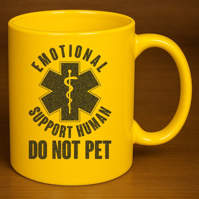 Funny Emotional Support Human Do Not Pet 11oz C Handle Ceramic Mug