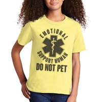 Funny Emotional Support Human Do Not Pet Kids T-Shirt