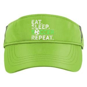 Funny Eat Sleep Soccer Repeat Soccer Player Coach Gift Adult Drive Performance Visor